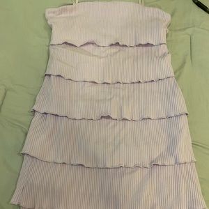 light purple ruffled dress